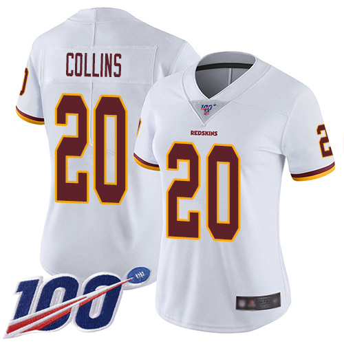 Washington Redskins Limited White Women Landon Collins Road Jersey NFL Football #20 100th Season